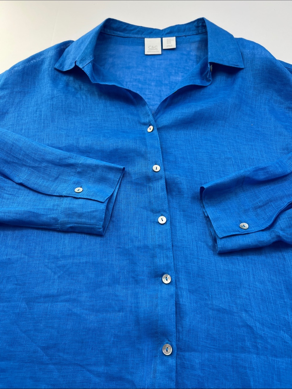 C&C California Sheer Linen Tunic - Picture 7 of 14